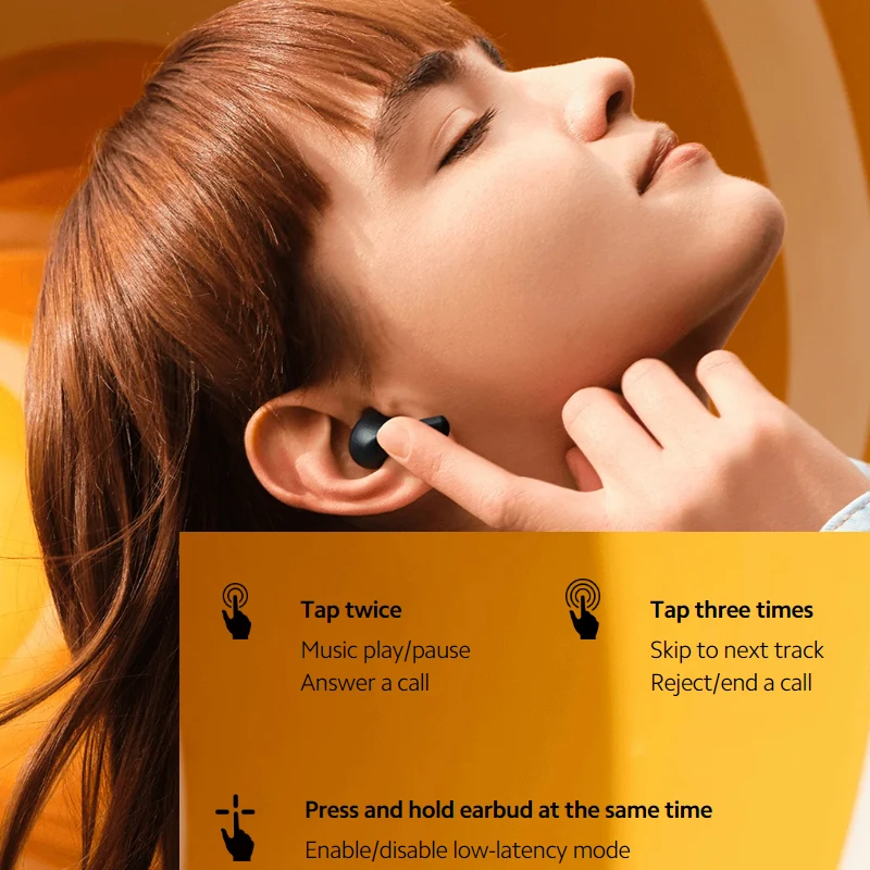 Original xiaomi redmi buds 4 ativo tws versão global sem fio bluetooth esporte fone de ouvido cancelamento ruído à prova dwaterproof água