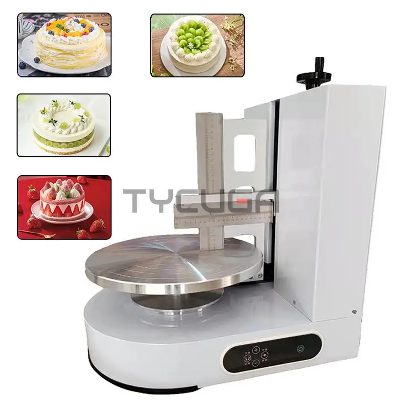 4-12 Inch Semi Automatic Birthday Cake Smoothing Coating Machine Cakes Plastering Cream Coating Filling Machine Baking Appliance