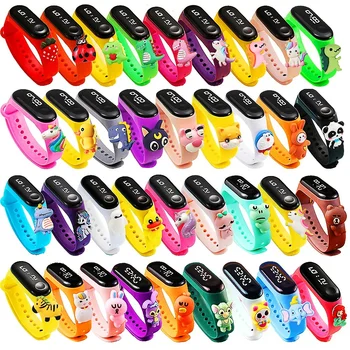 Waterdichte Kinderen Led Horloge Cartoon Sport Armband Meisjes Jongens Horloges Siliconen Smart Touchscreen Kids Elektronische Horloges