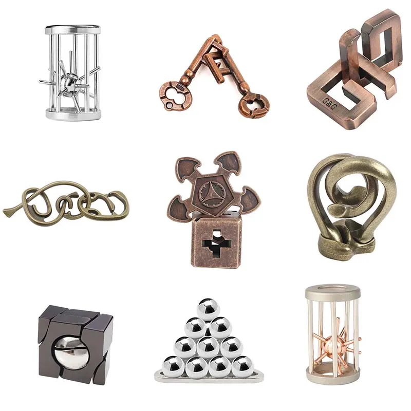 No1-39 Legierung Ball Klassische IQ Metall Gehirn Teaser Magie Verblüffende Puzzles Spiel Spielzeug Für Kinder Erwachsene Lustige Geschenke Metall puzzle