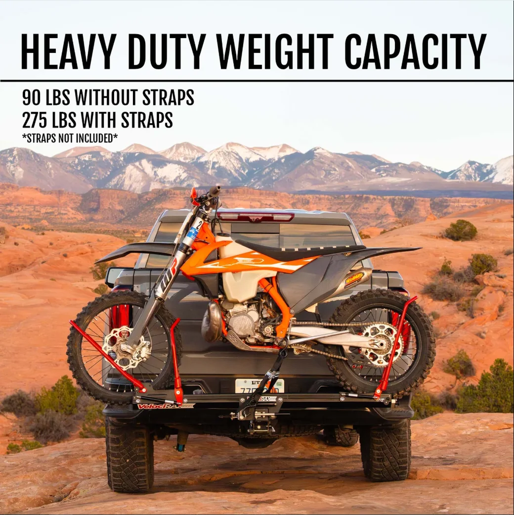 Heavy Duty Alloy 1-Bike 275lbs Auto-Clamp Platform Hitch Rack W/ Ramp for Motorcycle & E-bike