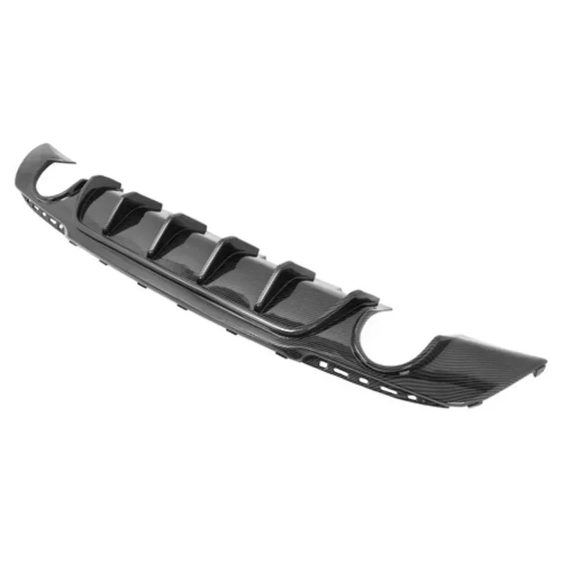 

Rear Bumper Lip Diffuser Carbon Look Exhaust Shark Fins, 15-23 Models