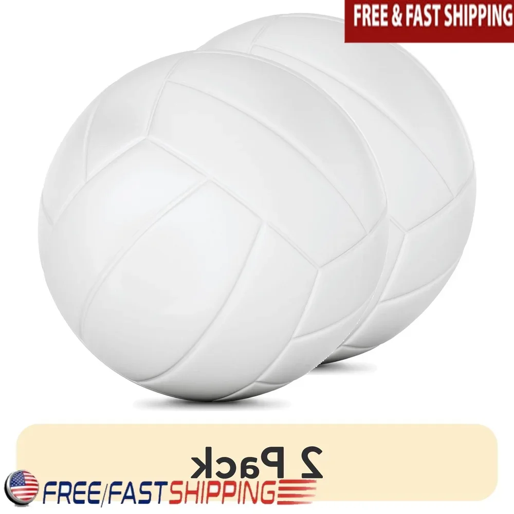 

2 Pack Youth Volleyball Indoor Outdoor Composite Durable Full Size Easy to Control Ready to Use Perfect Practice Games