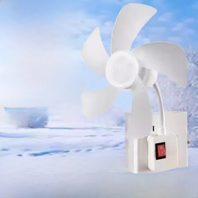

Ultra-Powerful Five-Blade Toilet Fan with Socket Rotatable Fan Portable Office Use Battery Powered Eco Mode All-Year round