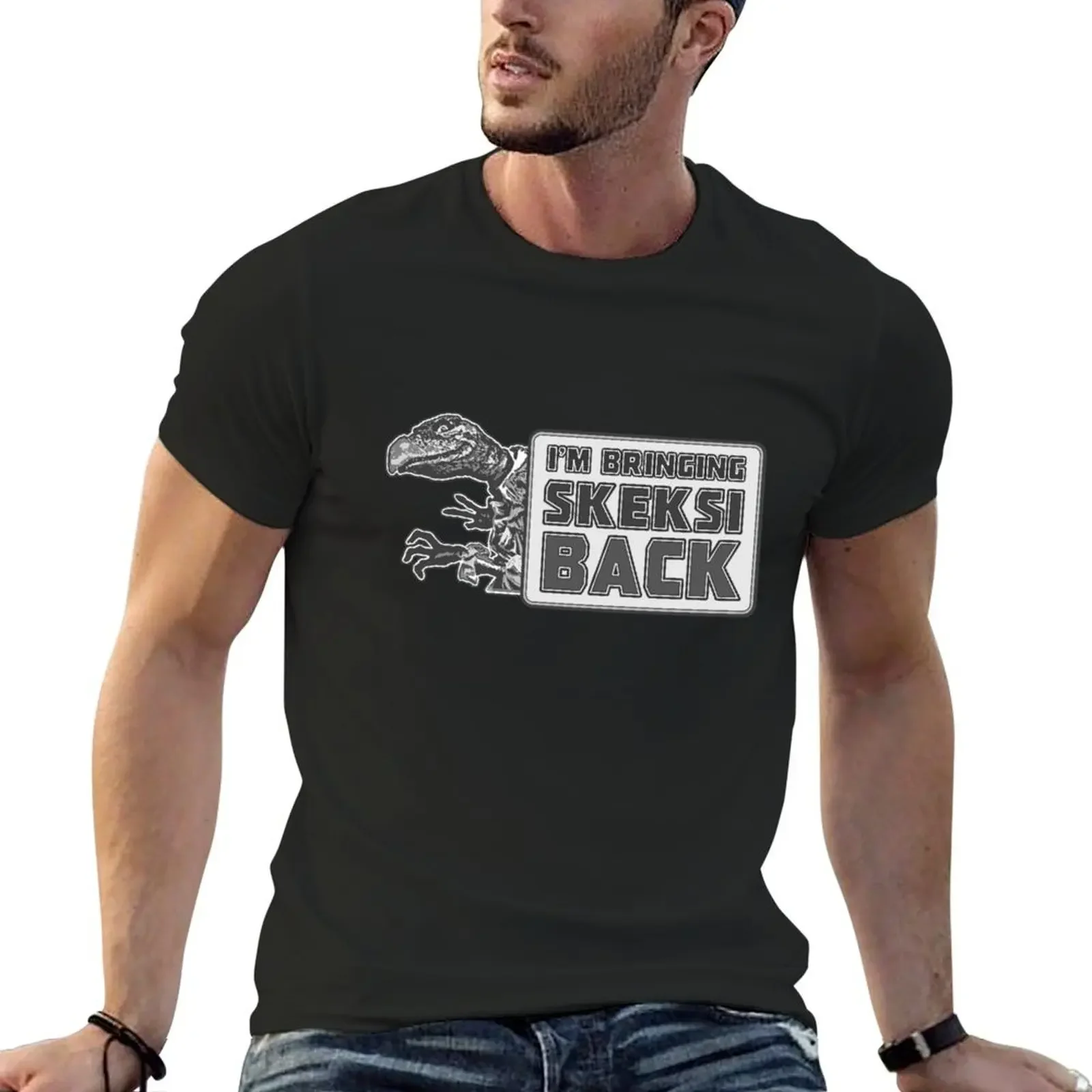 Футболка мужская с графическим принтом, большие размеры