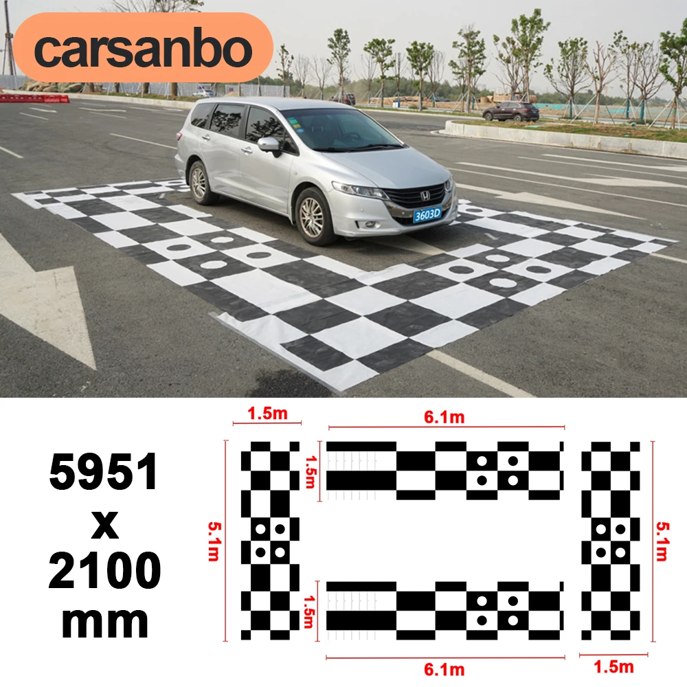 

Carsanbo Debugging Cloth 3D Splicing Calibration Cloth Vehicle Mounted for Car 360 Degree Panoramic Imaging Camera