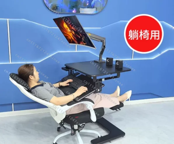 Computer desk bed notebook desktop computer desk，Bedside table lifting table lazy table cockpit suspension shel