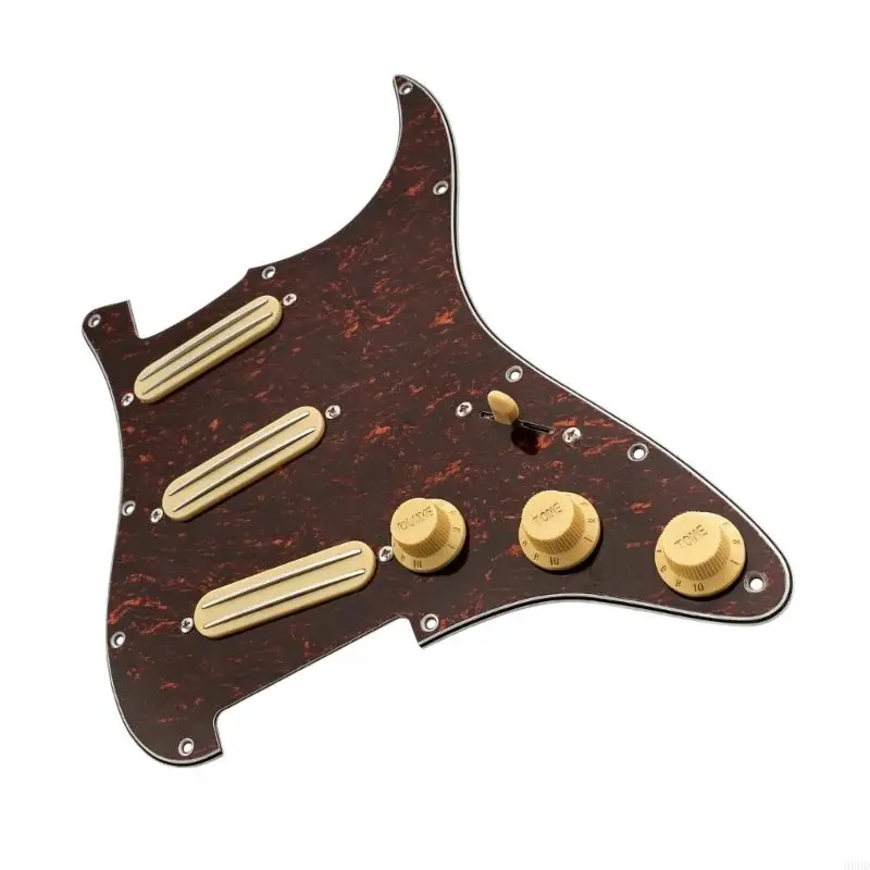11 Löcher Gitarren-Tonabnehmer, kratzfeste Platte, schützende, vorverkabelte, geladene Schlagbrett-Set, Ersatzteile für 69HD – Detail 3