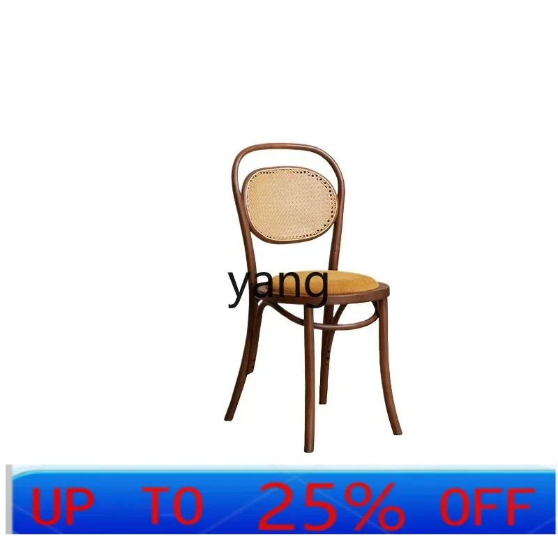 

Бытовой обеденный стул из цельного дерева LMM для маленькой квартиры, французский стул со спинкой в стиле ретро