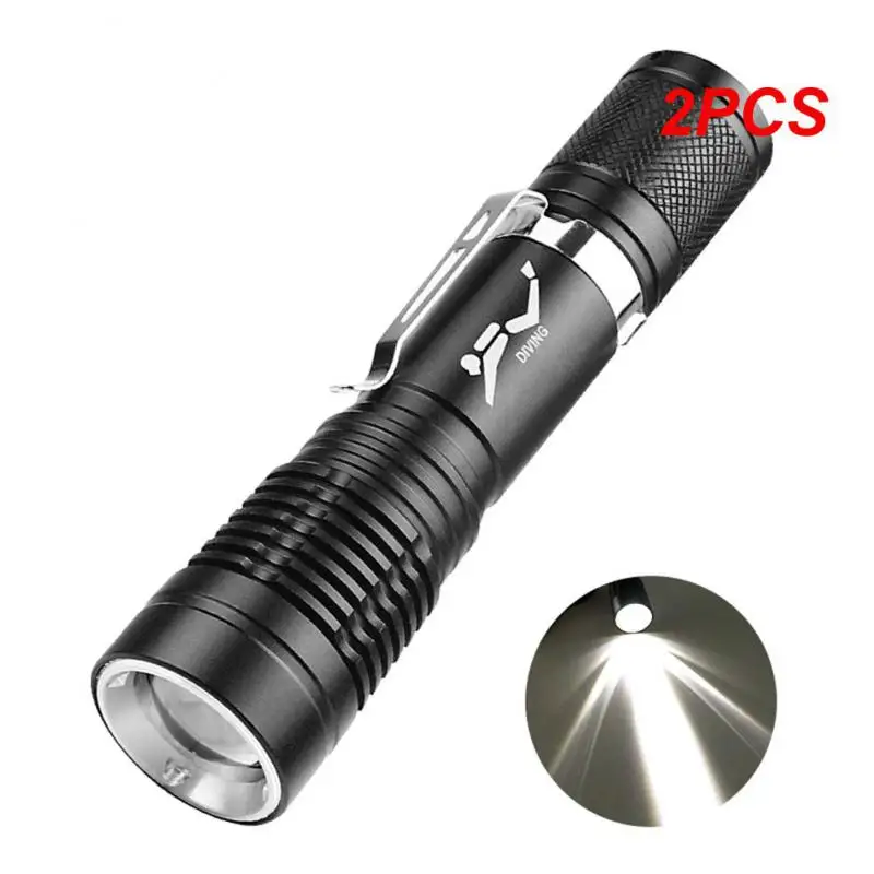 

2PCS Flashlight LED Waterproof scuba Diver Diving Flashlight underwater Flash Light camping With clip and handstrap