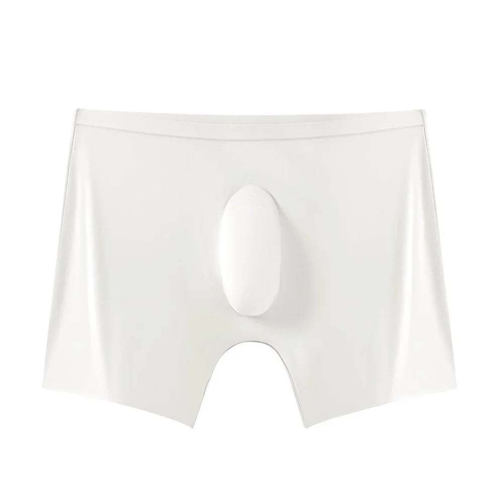 Men Seamless 3D Bulge Pouch Boxers Ultrathin Flat Angle Shorts Elastic Underwear For Man Panties See Through Breathable Bikini