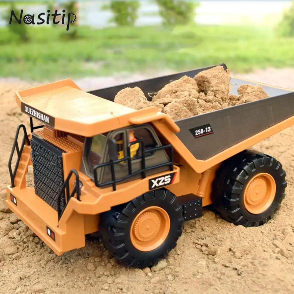 NASITIP Remote Control Engineering Vehicle Model Dump Truck Excavator Bulldozer Crane Rc Car For Boys Birthday Gifts