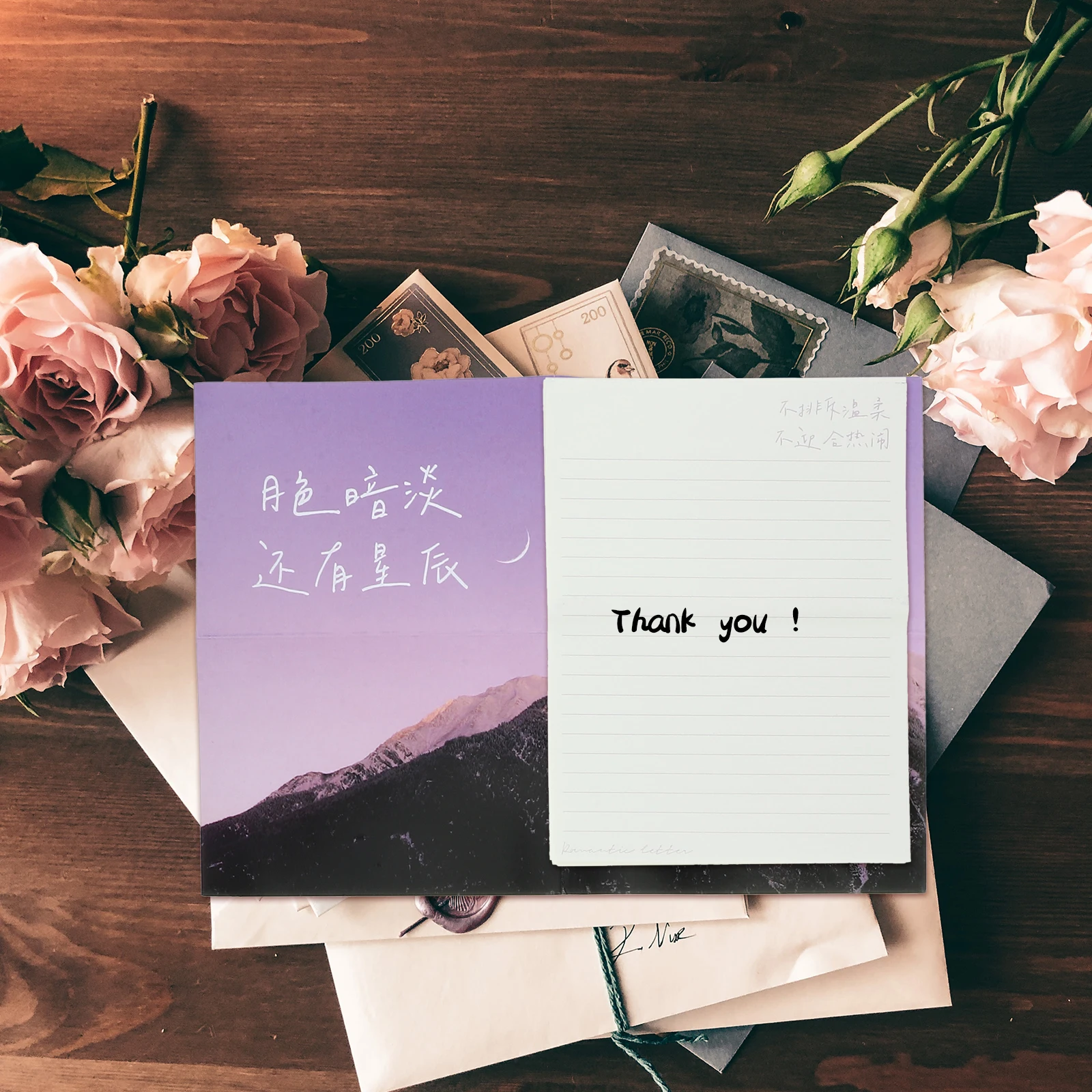 

H written Style Elegant Writing Paper Set Decorative Envelope Stationery Supplies Practical