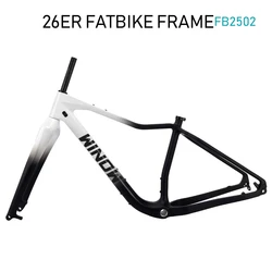 Winowsports 2024 New 26inch Carbon Firber Fatbike Frame Max Tire 27.5er*4.5