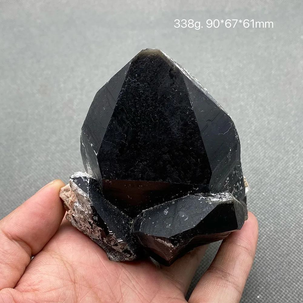 100%  natural epidote feldspar crystal ore specimen of black crystal in Shandong, China