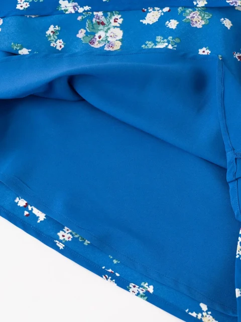 Sexy American Sle Floral Print ter Ne Slim Fit ort Dr Women's High Waist Vaion Skirt Summer Season No Sve