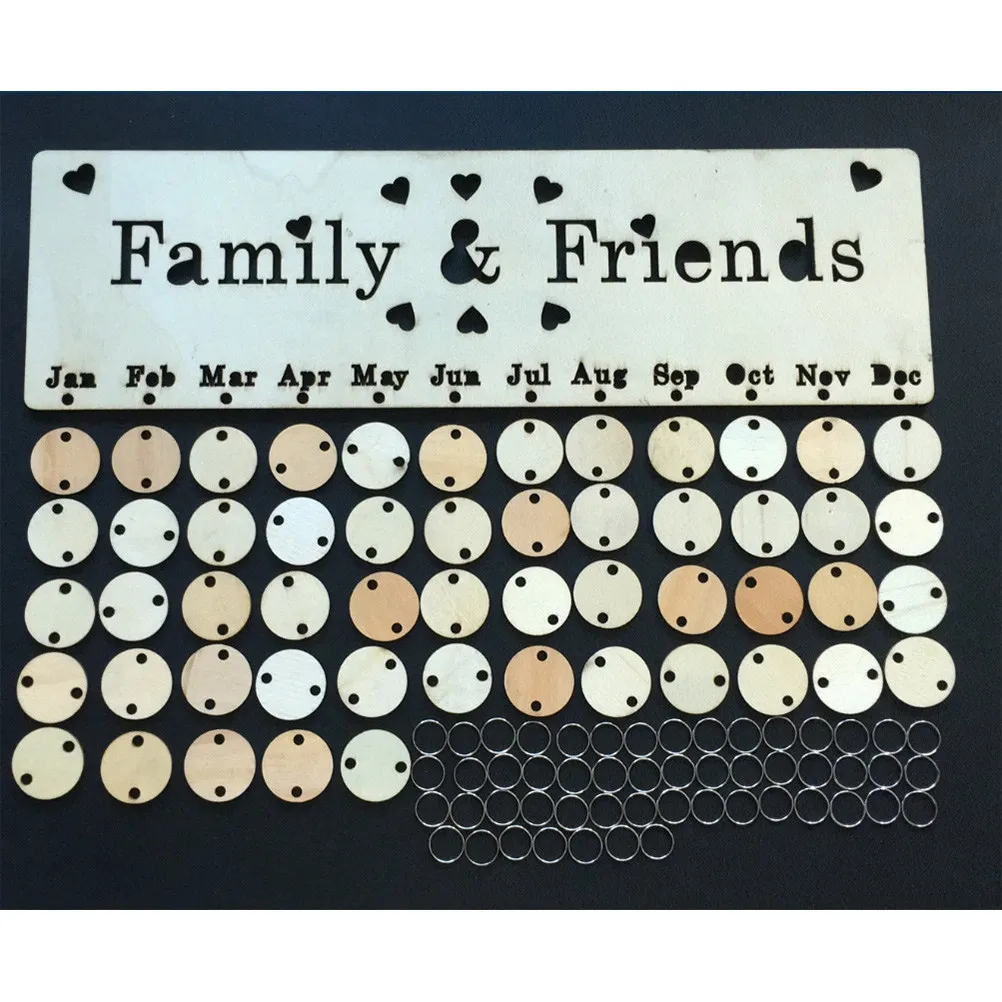 Family Celebration Board Birthday Reminder Plaque Signs for Party Plaques Calendar