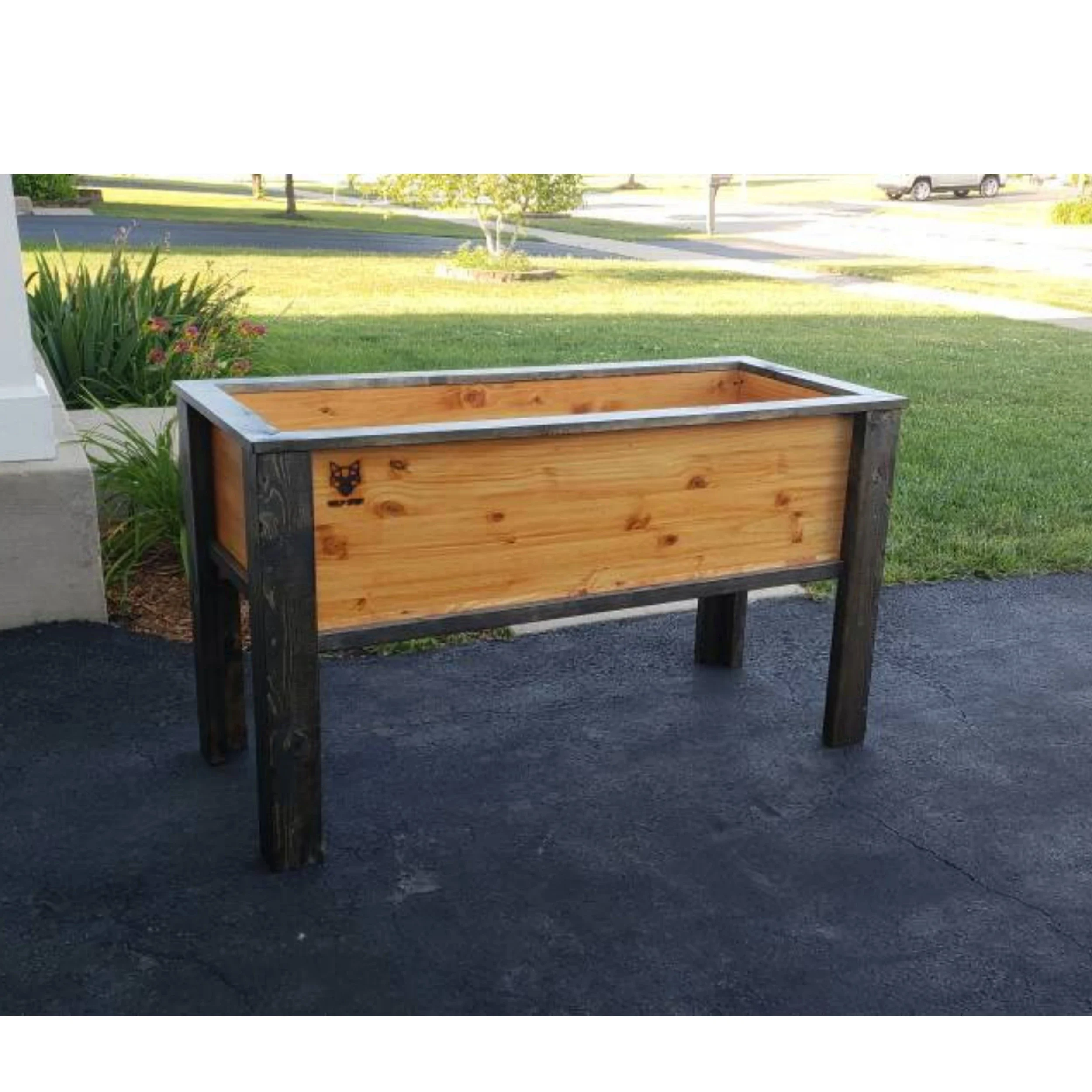 Wholesale Raised Garden Bed Wood Planter Box Long Wooden Flower Box Raised Garden Bed Planter Box Outdoor