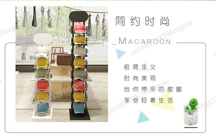 

Custom Color Wire Countertop Hat Display Stand for Retail and Home Use, Sturdy Metal Bracket for Cap Organization