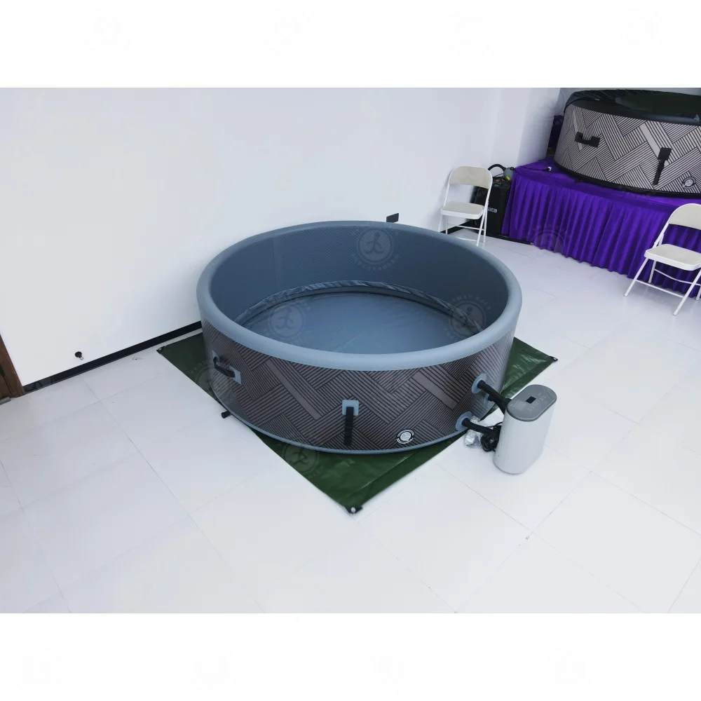 STLF عالية الجودة المحمولة سبا 6 شخص سبا حمام سباحة التدفئة الأسرة الربيع الساخن نفخ حوض استحمام ساخن بركة مع سبا بولي كلوريد الفينيل حصيرة #6