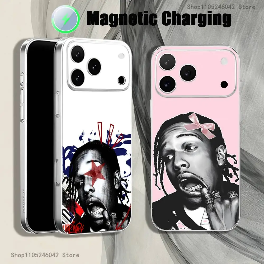 

A-ASAP R-Rocky Rapper Transparent White Phone Case For iPhone 17,16,15,14,13,12,11,Pro,Max,Plus,Mini Magnetic Wireless Charging