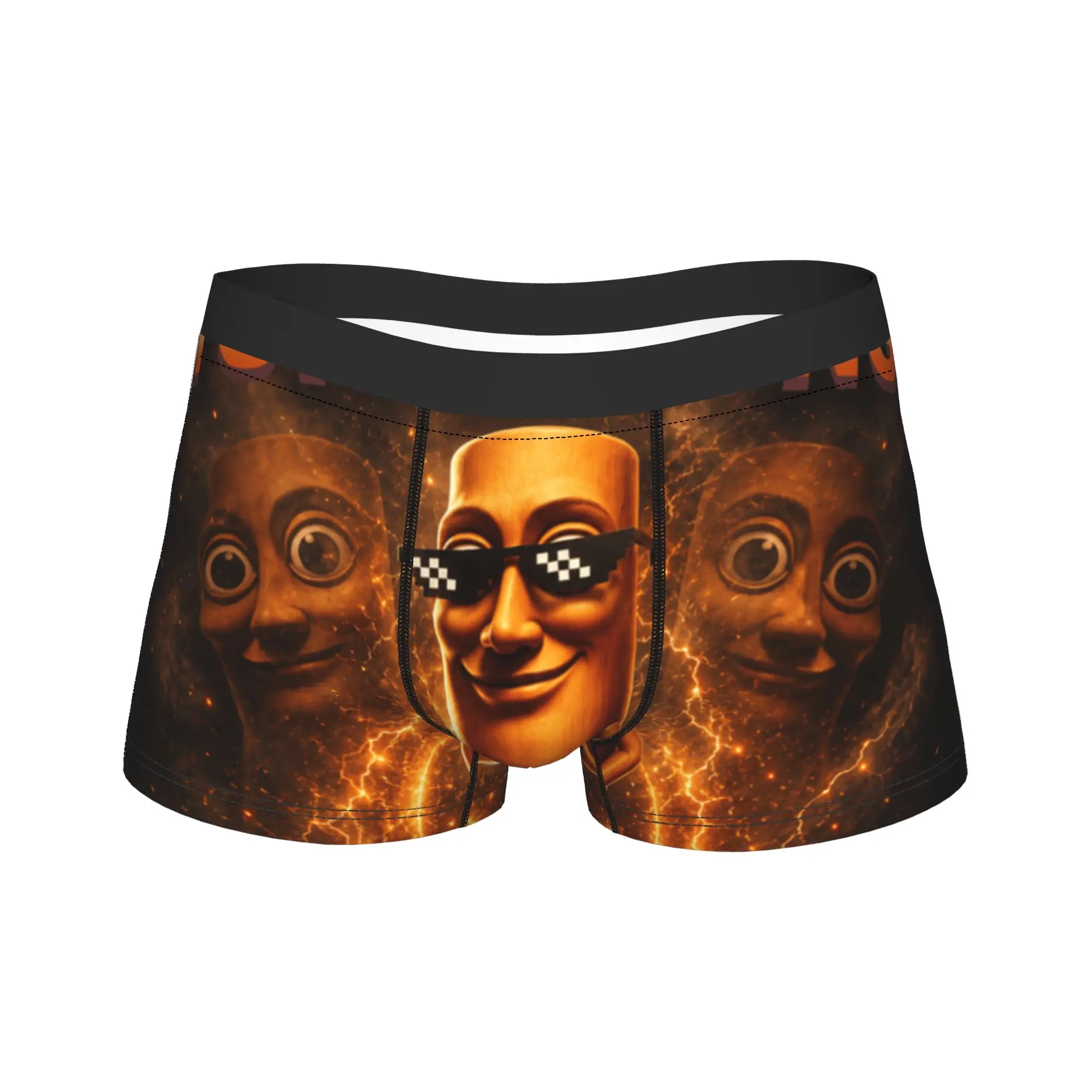 Tung Tung Tung Sahur is Calling Funny Italian Brainrot Underwear Panties Printing Boxer Brief Man 3D Pouch Plus Size Boxershorts
