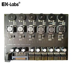 3pin Fan Speed Controller,Molex 4pin or SATA Powerd Fan Hub Controller 6 / 8 Way,Fan Control Knob for 3 pin 12V Case Fan Cooler