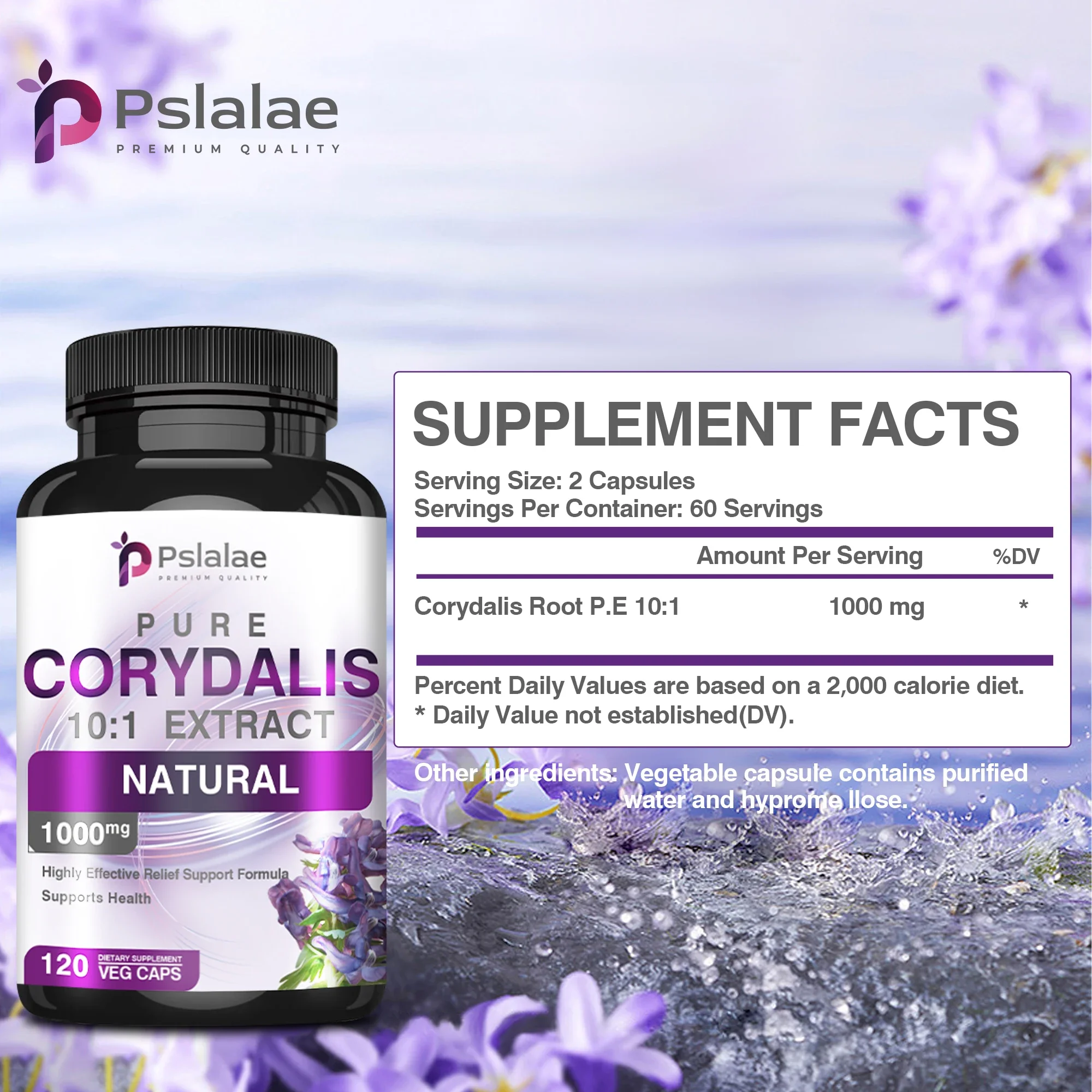 مستخلص كوريداليس - يخفف الألم ويسترخاء ويهدئ الجسم بالكامل - 120 كبسولة