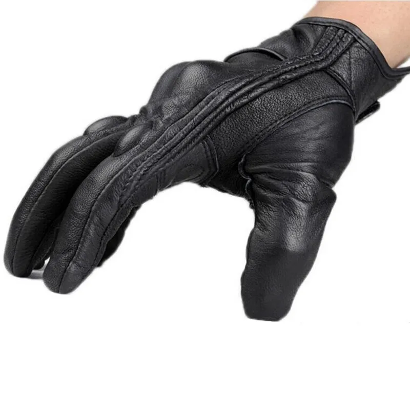 Guantes de moto invierno Motocross guantes negros hombres