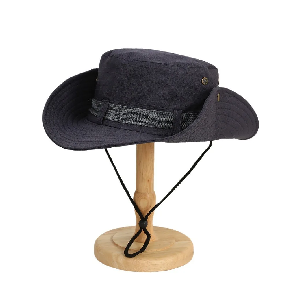 Summer Thin Fashion Tether Bucket Hat Internet Celebrity Men and Women Same Climbing Hat Outdoor Climbing Fishing Sun Hat