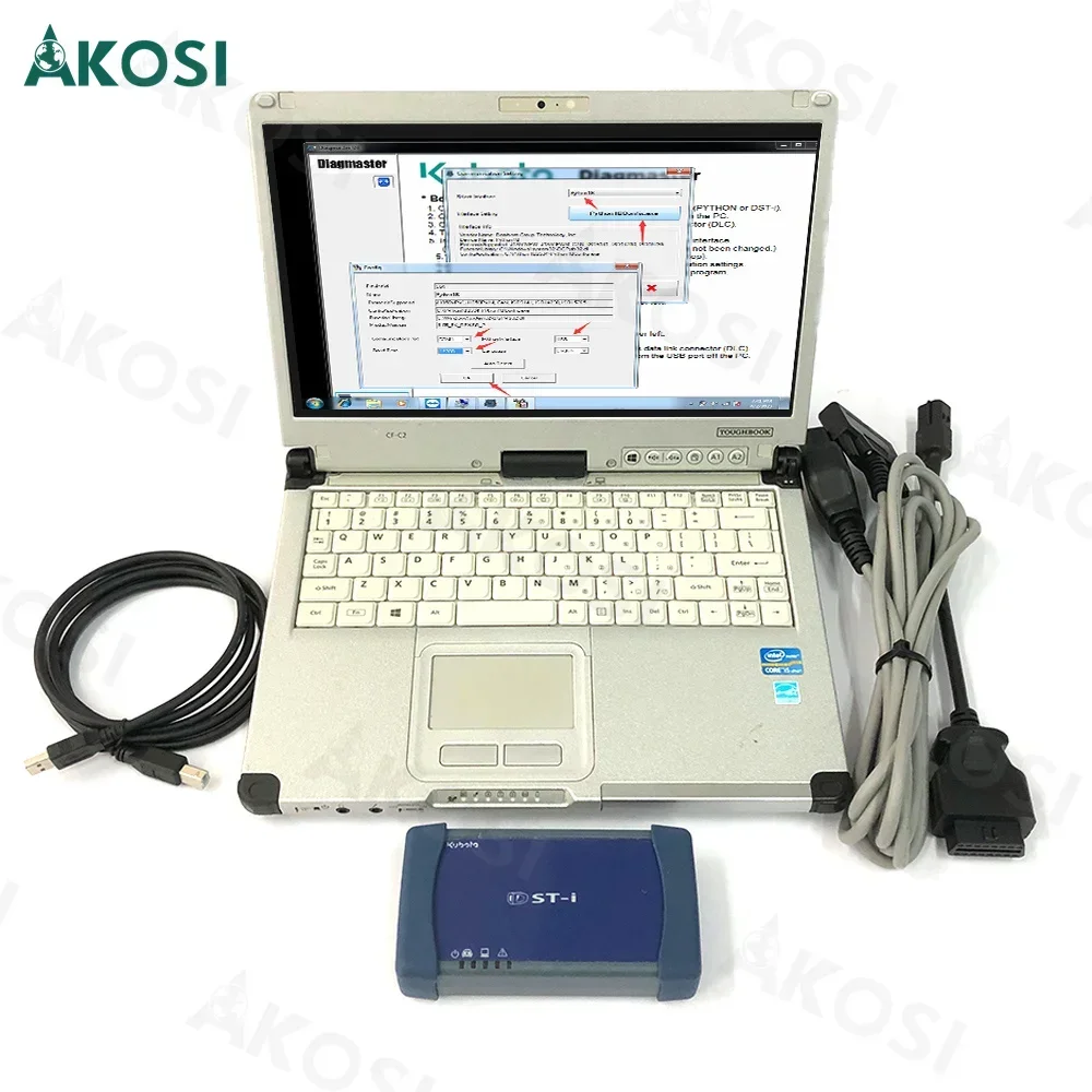 

Ноутбук CFC2 + диагностический инструмент KUBOTA DST Diagmaster для Kubota Diagmaster, диагностический инструмент сельскохозяйственной техники