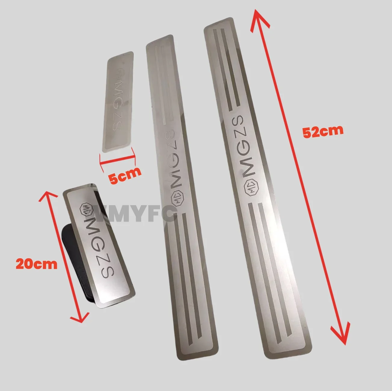 Stainless Steel Car Ultra Thin door sill Rear Bumper Protector Sill Trunk Tread Plate Trim Car Styling for MG ZS  2017-2023 2024