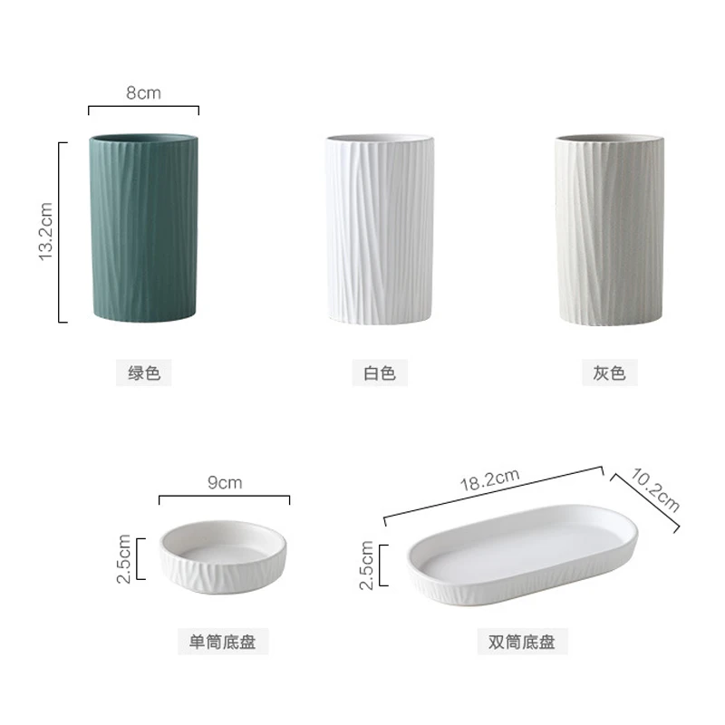 Nordic Kitchen Storage Chopsticks Tube Ceramic Chopsticks Tube with Drain Plate Household Chopsticks Cage Hotel Chopsticks Rack