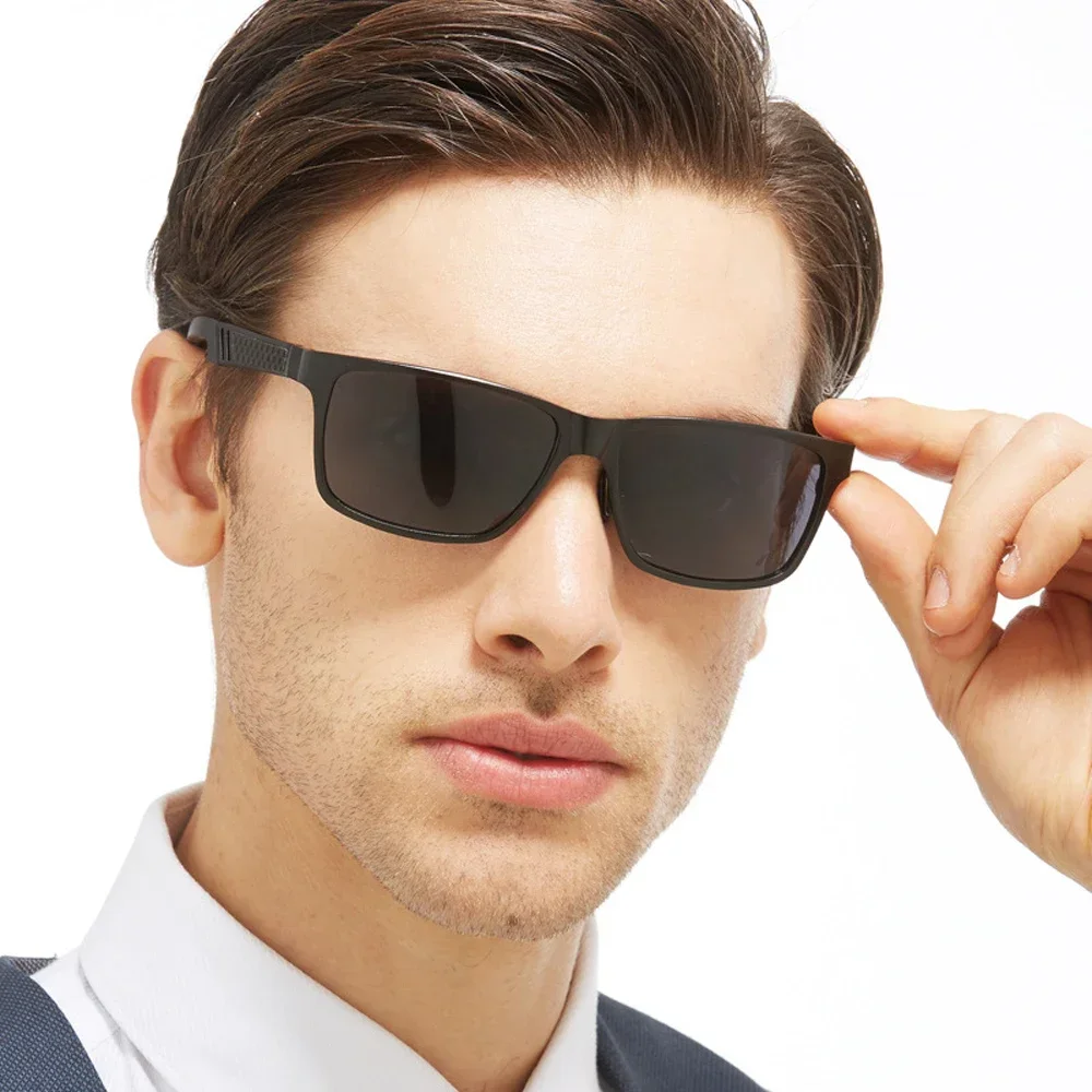 

High-end Rectangule Sun Glasses Men Women Polarized Mirror Sunglasses Custom Made Myopia Minus Prescription Lens -1 to -6