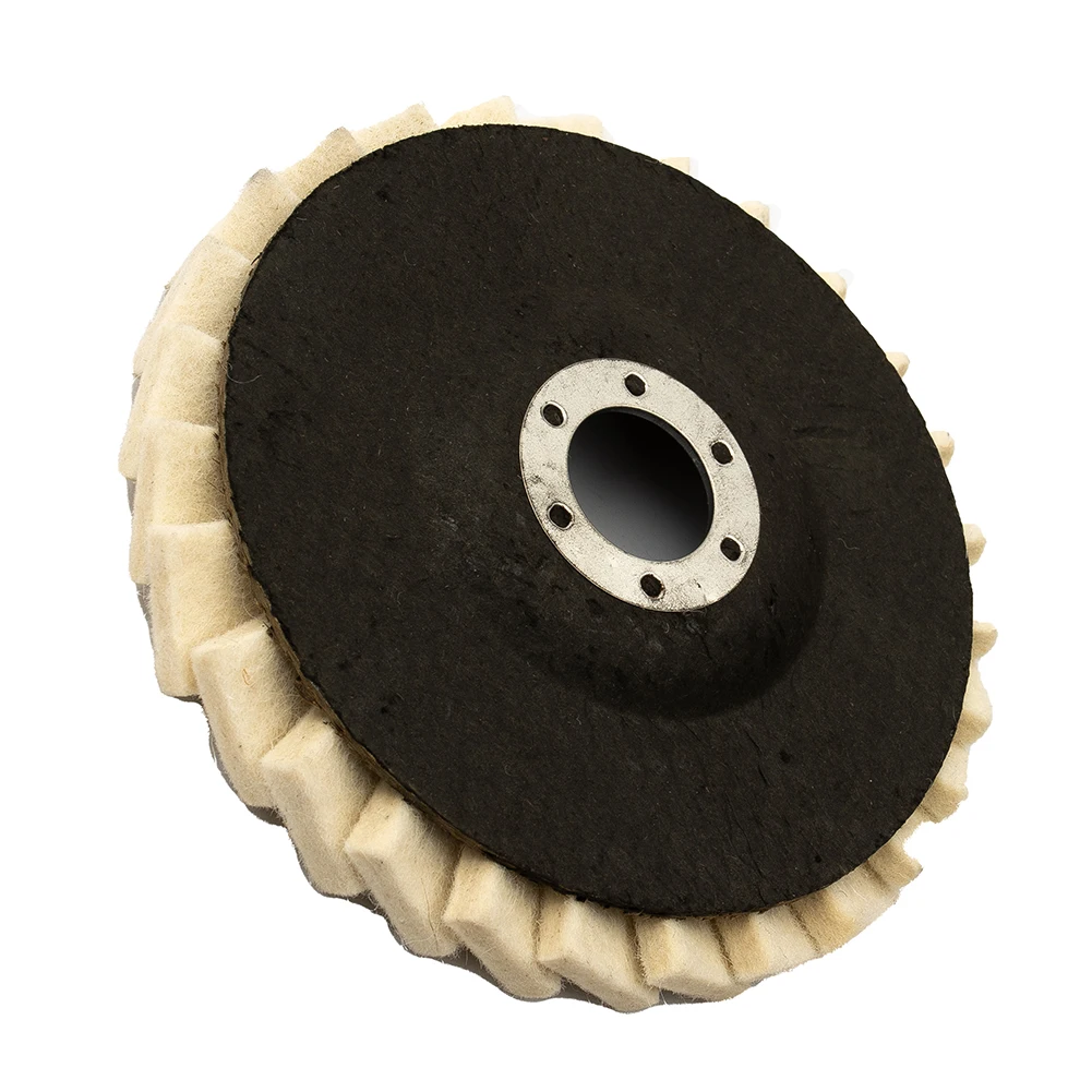 Wool Felt Disc Polishing Wheel for Angle Grinder Fast Polishing at 3000 RPM Suitable for Stainless Steel, Copper, and More