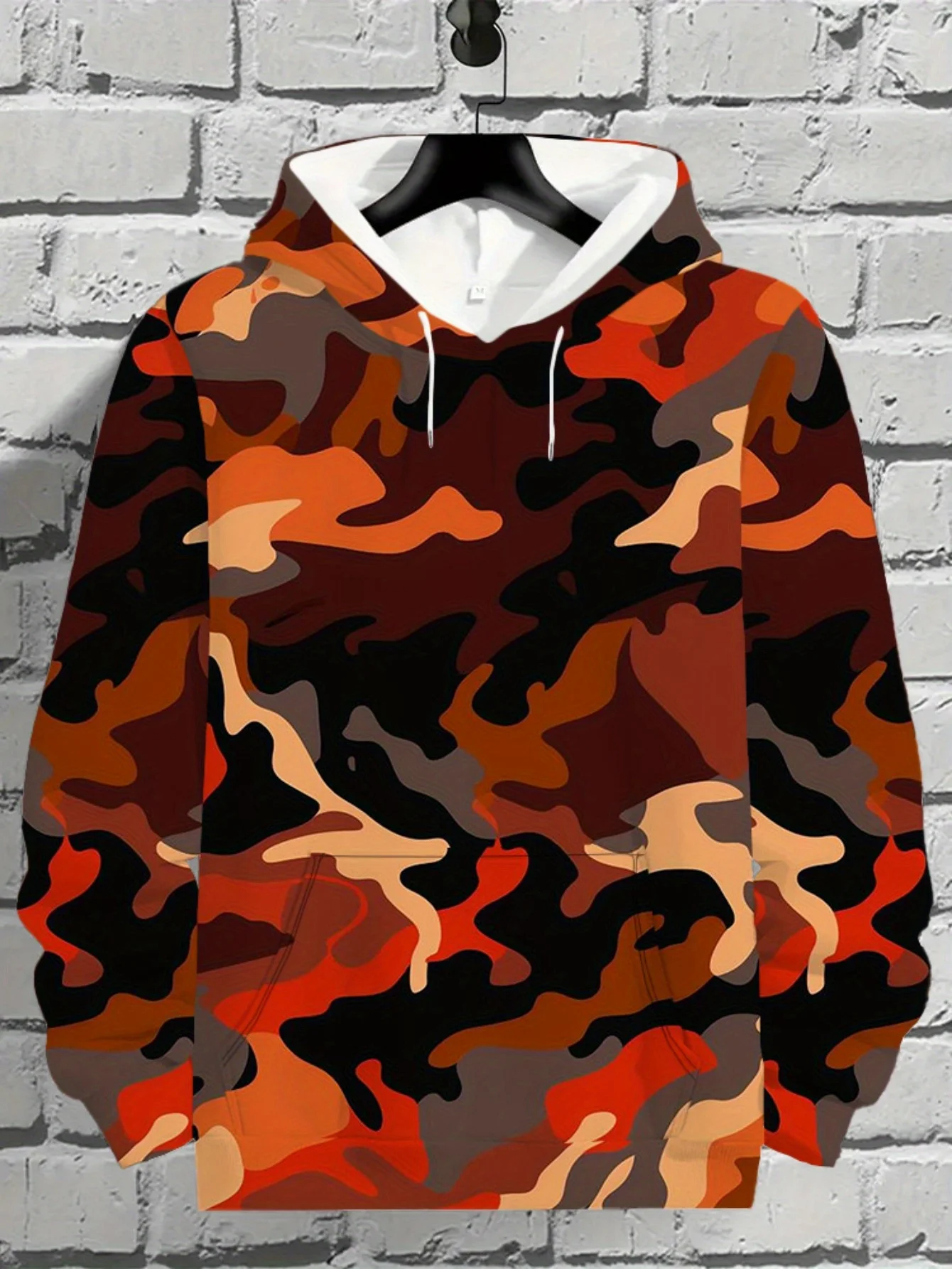 الرجال التمويه طباعة مقنعين البلوز فضفاض كامو سترة ملابس خارجية للصيد والاستخدام غير الرسمي ملابس رجالية البلوز القمم #3