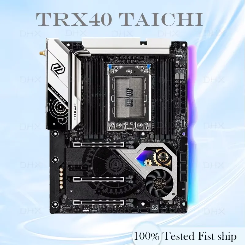For ASRock TRX40 Taichi Motherboard with 3rd Gen DDR4 Support, 64GB RAM, ATX Form Factor, AMD TRX40, 100% Tested, Fully Working,