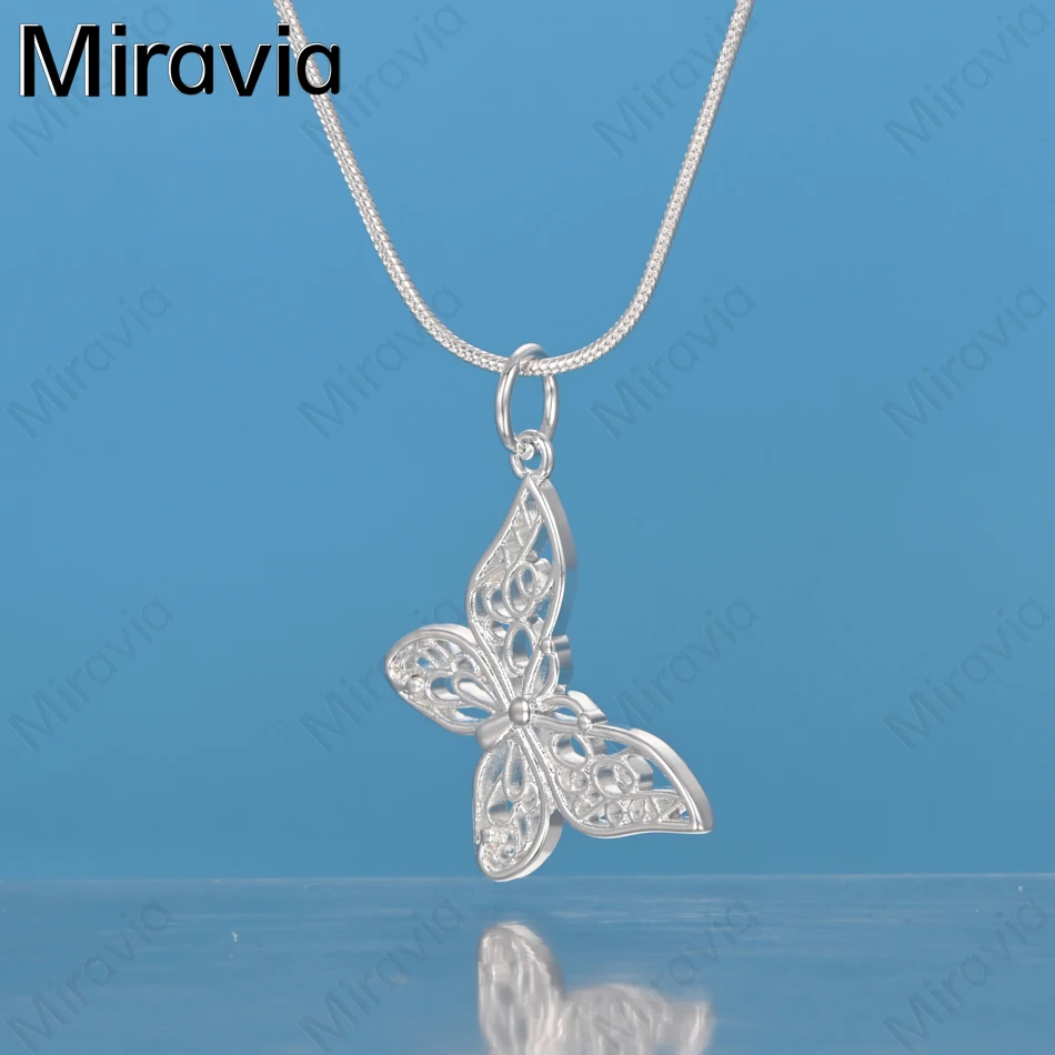 

Miravia 925 Sterling Silver Hollow Butterfly Pendant Necklace For Women Exquisite And Cute Wedding Party Jewelry