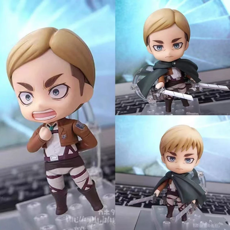 

Anime Attack ON Titan Figures 775# Q Version Erwin Smith Face Changing Action Figures PVC 10cm Model Statue Ornament Doll Gifts