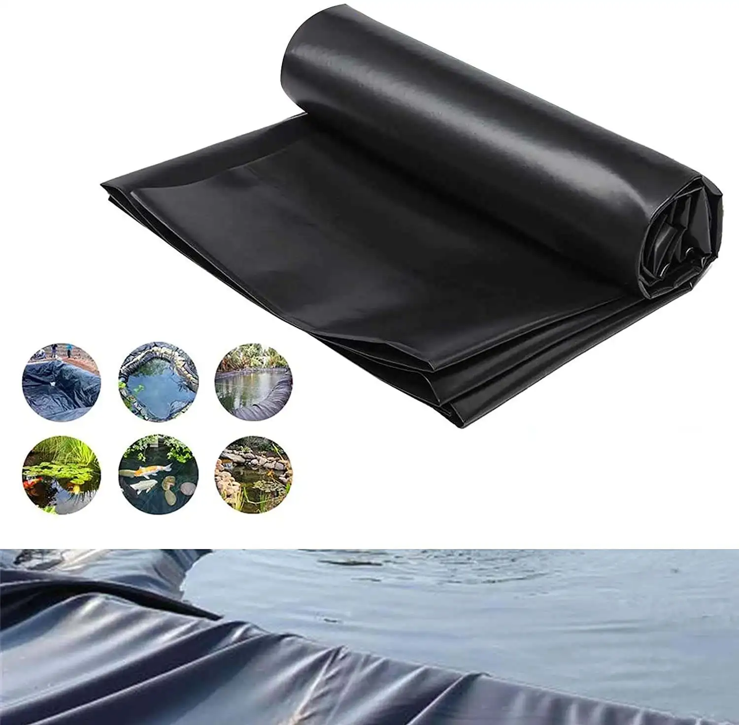 

Film Fish Pond Liner Gardens Pools Waterproof HDPE Membrane Reinforced Landscaping Heavy Duty Guaranty Landscaping Pool Pond