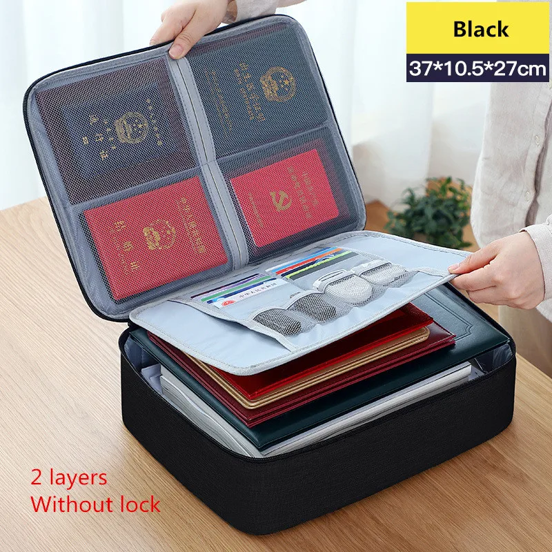 Multifunctional Briefcase Office Waterproof Document Material Storage Bag Business Trip File Organize Pouch Accessories Supplies