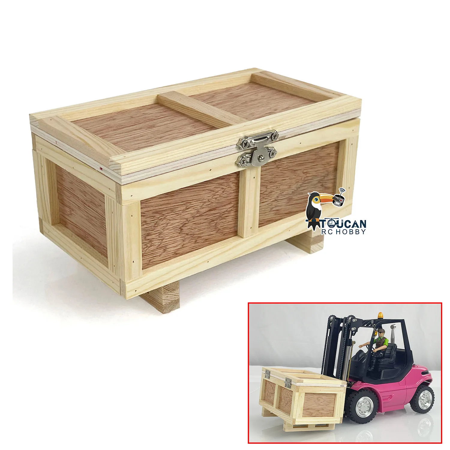 Spare Parts Wooden Box Model Accessories for Toys 1/14 1/12 RC Truck Hydraulic Forklift Construction Cars Vehicles TH23908