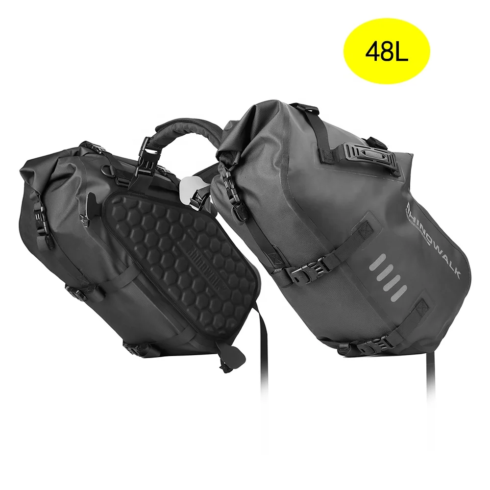 

Dream Garage Motorcycle Waterproof Saddle Bag 48L Bike Tail Seat Luggage For Off/On Road ADV Long Distance Touring