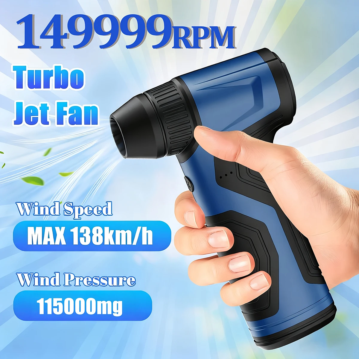 

Turbo jet fan Violent Fan Powerful Air Blower Vacuum Dust Cleaner Charging Strong Winds Brushless Turbo Jet Blower ﻿air blower