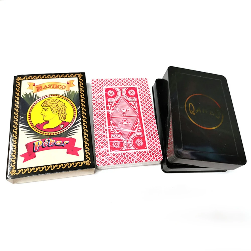 

One Deck Mexican Spanish Marked Playing Cards, Plastic Spanish Marked Deck For Infrared Glasses & Infrared Contact Lenses