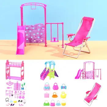 Stili decorazione per casa delle bambole modello in miniatura ad alta riduzione borsa di simulazione accessori per casa delle bambole letto per parco giochi