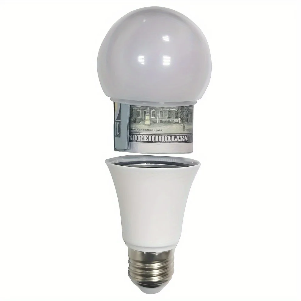 1-Pack, Light Bulb-Shaped Safety Box (Not a Real Light Bulb), Simulated Light Bulb Storage Box, Party Favor, Holiday Gift