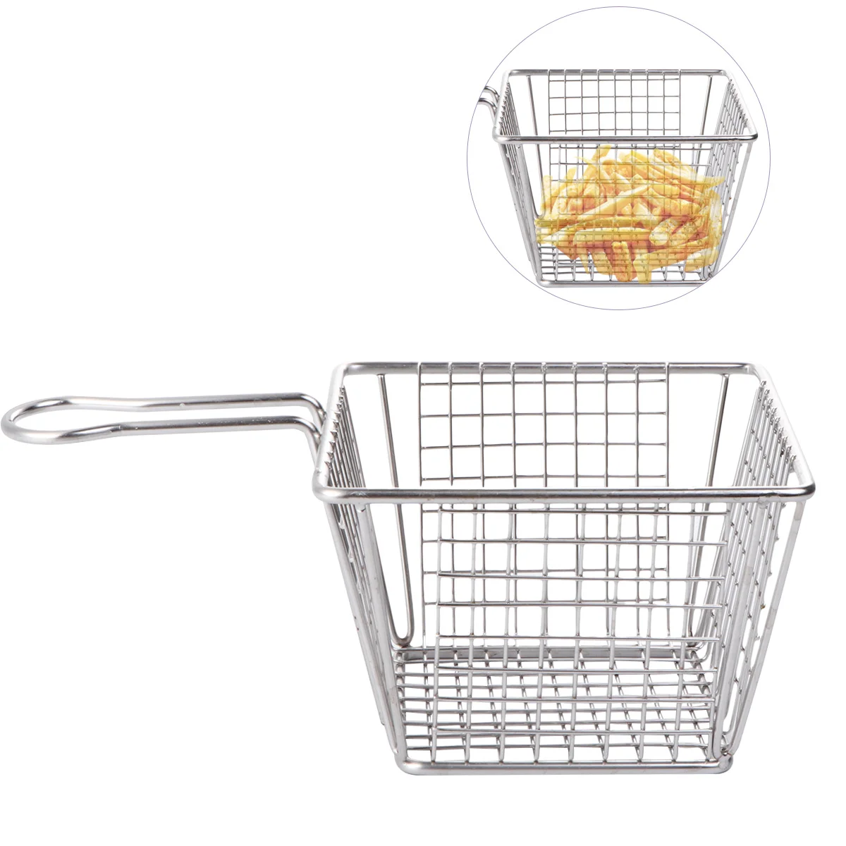 

Stainless Steel Snack Basket Air Fryer Mini Baskets Strainer Mesh Colander Filter Screen Reusable Kitchen Tool Frying