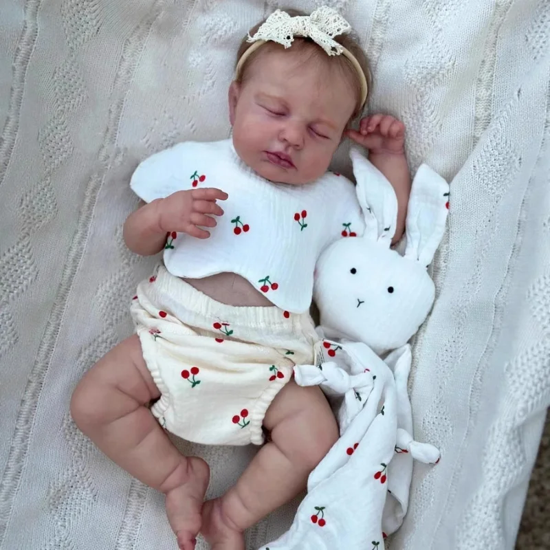 Npk 19 ''camadas múltiplas pintura 3d pele corpo inteiro vinil reborn loulou realista toque macio fofinho boneca bebê recém-nascido