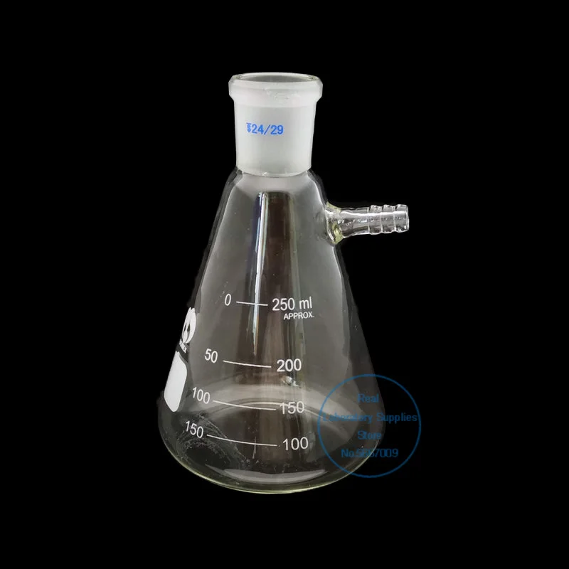 Frasco de succión de 50ml a 2000ml, filtración de boca de molienda al vacío de vidrio, botella de filtro de laboratorio, 1 ud.